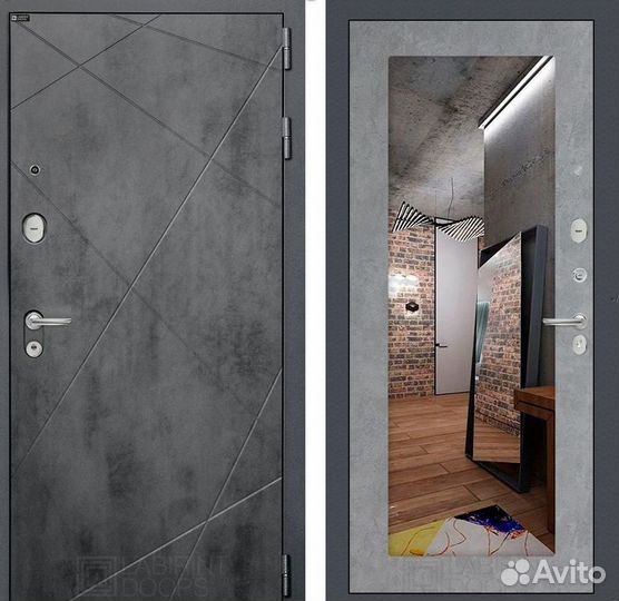 Дверь входная Бетон тёмный шумо-изоляционная