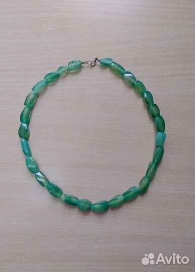 Винтажные бусы из натуральных камней