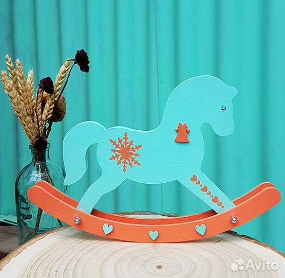 Деревянная лошадка 28см. Лофт