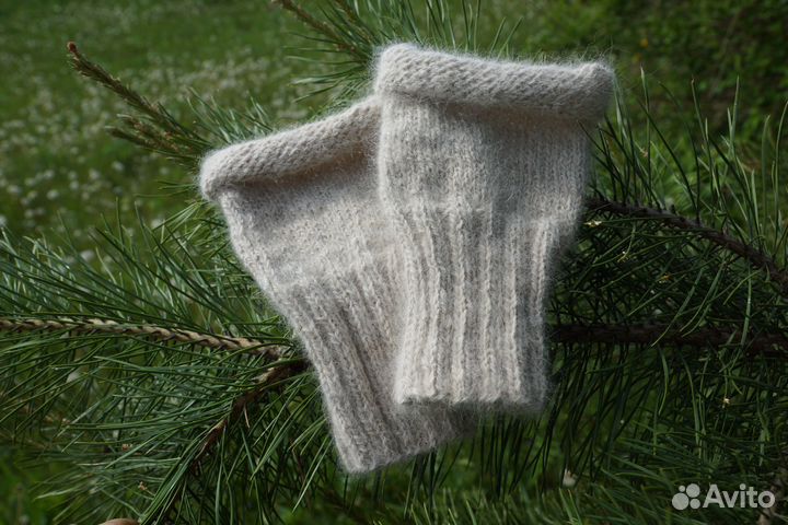 Лечебные Митенки, из пуха померанского шпица