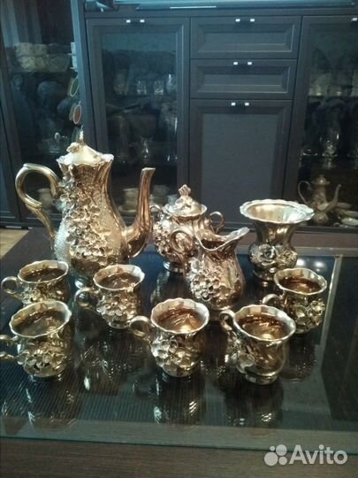 Сервиз кофейный золотой