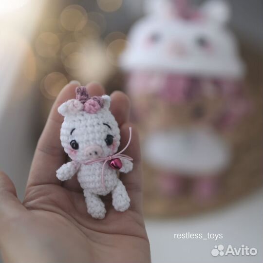 Вязаная кукла.Единорожка