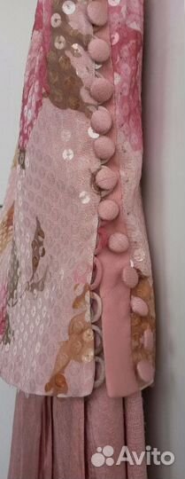 Костюм топ+длинная юбка дикий шелк