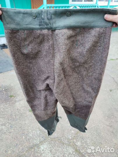 Ватные штаны из натуральной шерсти