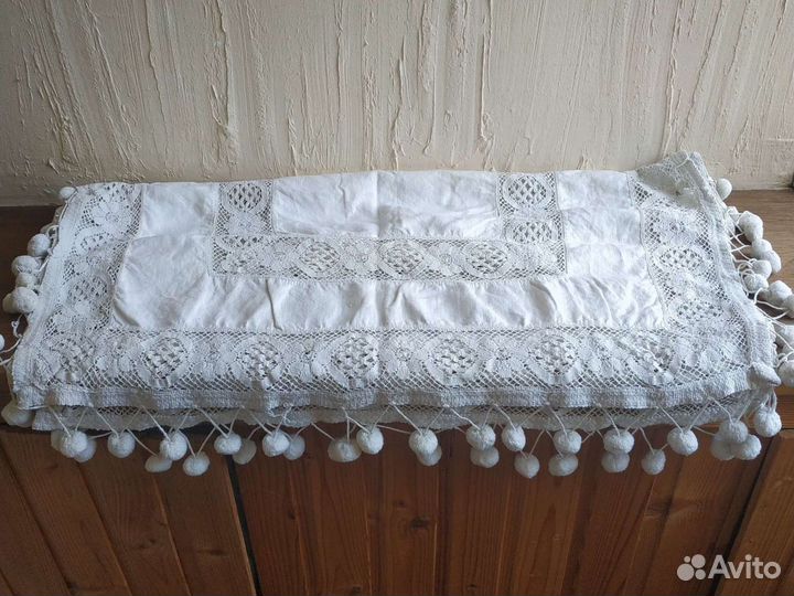 Винтажная скатерть белая кружево 1940-х гг