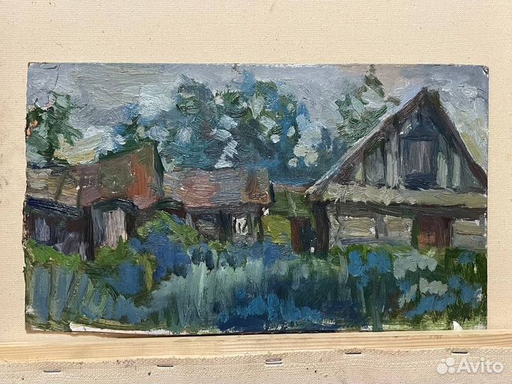 Картина маслом этюд, пейзаж, анималистика, портрет