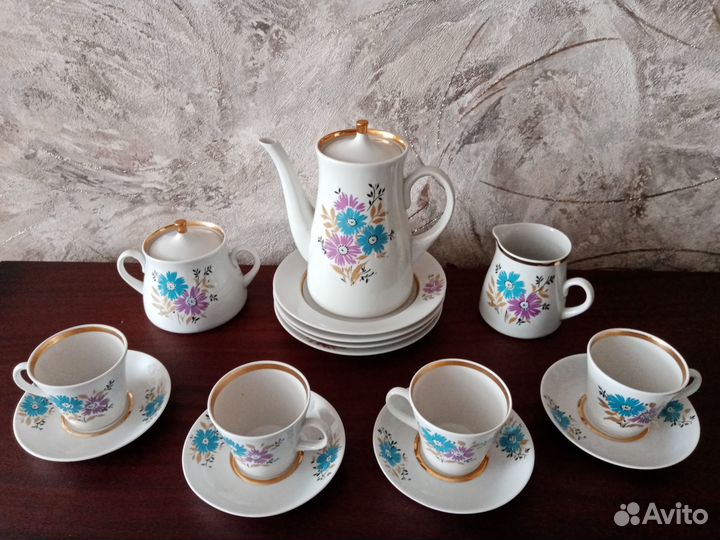 Кофейный сервиз фарфорового завода 