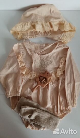 Боди с чепчиком 90 см