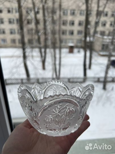Хрустальная ваза (конфетница/ салатник) СССР