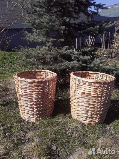 Корзина плетеная большая кашпо садовое