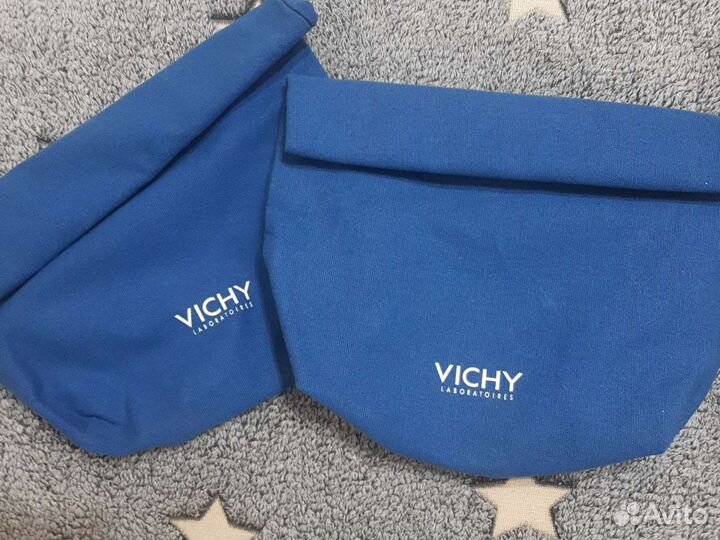 Синие косметички Vichy Виши текстильные