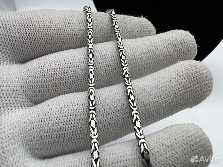 Серебряная цепь лисий хвост