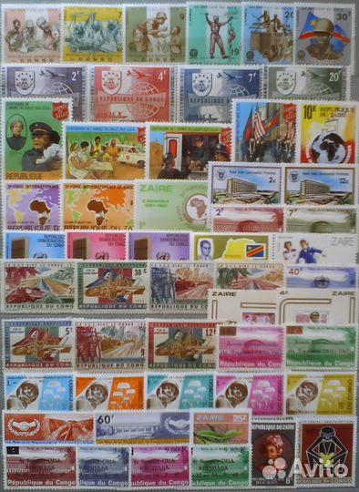 Марки Либерия,Ливия,Конго,Руанда,Гвинея,Суринам