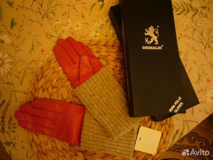 Перчатки женские кожаные новые