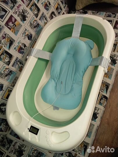 Ванночка для купания складная с термометром