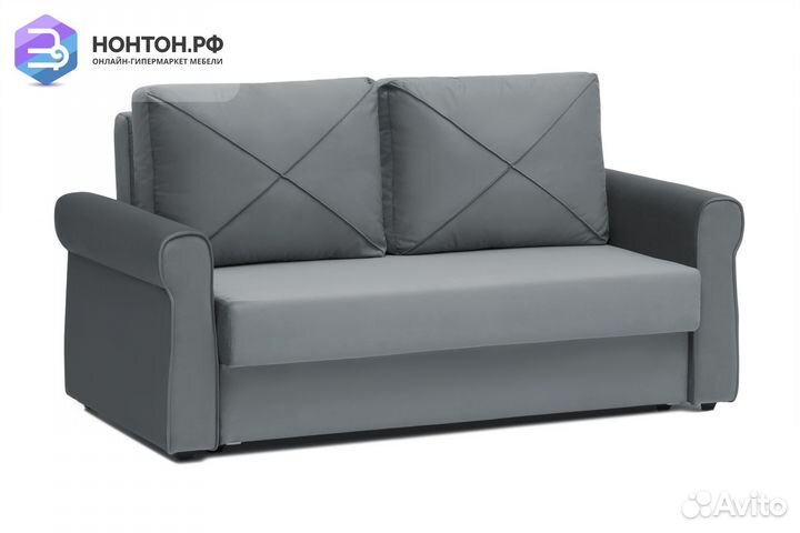 Диван еврокнижка Лира темно-серый