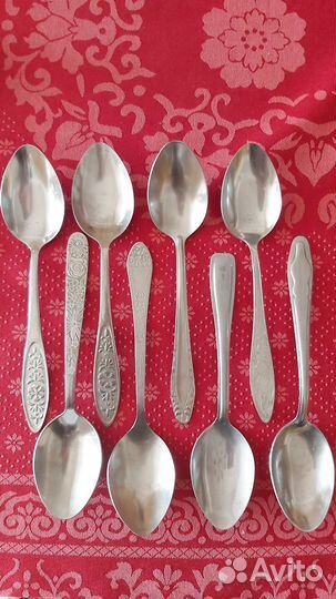 Ложки, ножи, мельхиор, сталь. СССР