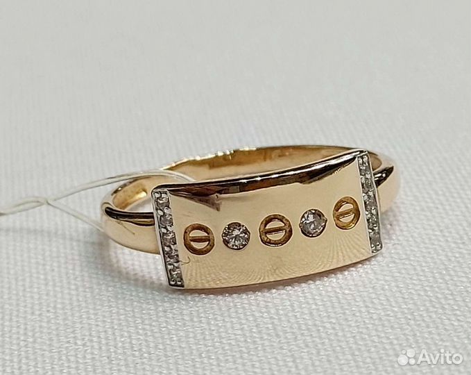 Золотое кольцо с/к 585*