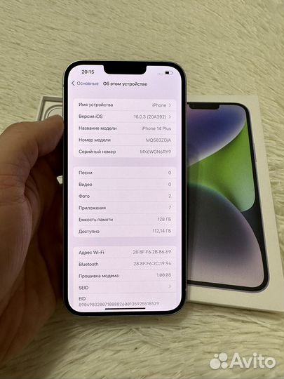 iPhone 14 plus 128gb акб100, идеал 3 месяца ему