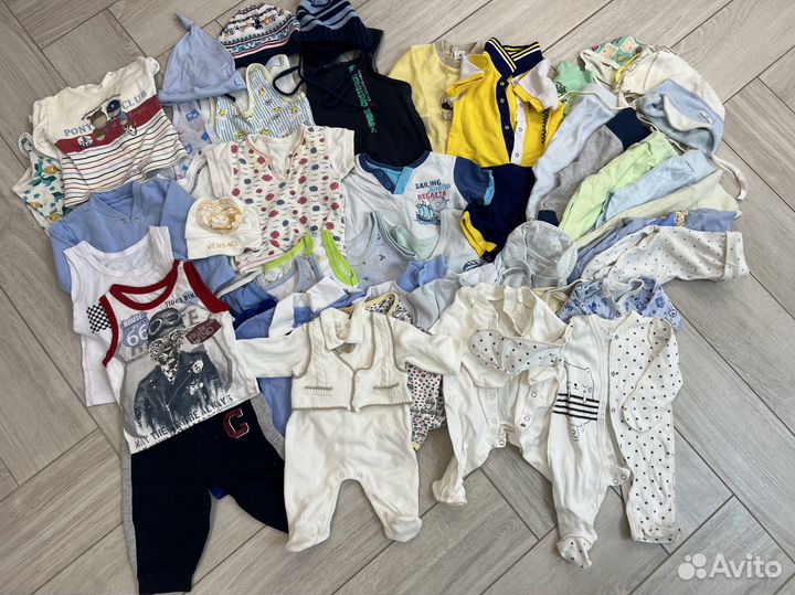 Вещи и носки пакетом на мальчика от 0 -74