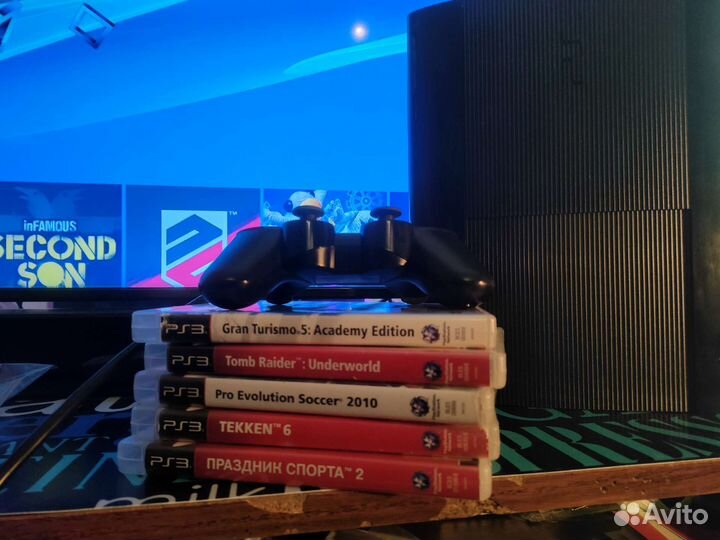 Ps3 slim 500gb с играми к ней
