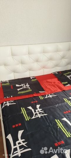 Комплект шёлкового постельного белья, двуспальный