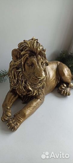 Декоративная фигура лев статуэтка