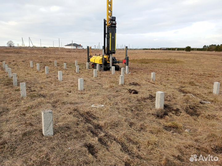 Свайный фундамент за 1 день