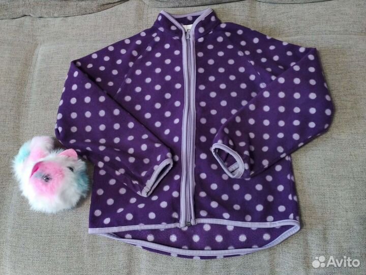 Флисовая кофта hm 122 для девочки фиолетовая