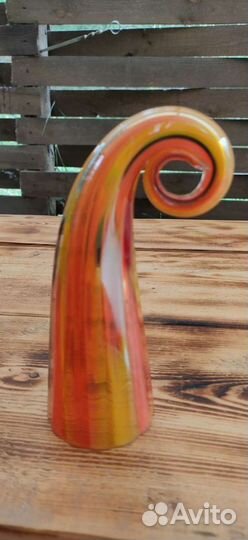 Рог для вина. Цветное стекло. СССР