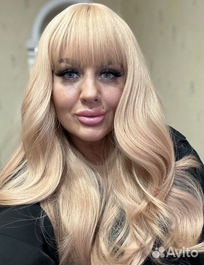 Парик грейфрутовый блонд 60 см