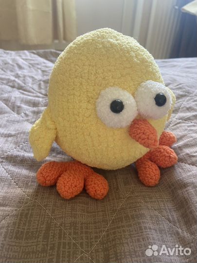Вязаная игрушка Цыпленок пасхальный