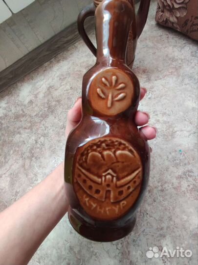 Кувшин,ваза глиняные,Кунгур ваза и СССР кувшин