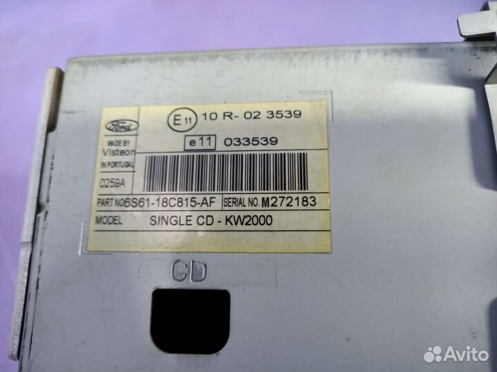 Штатная магнитола Ford Focus 2