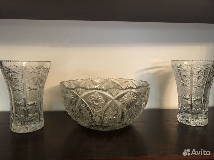Хрустальные вазы, бокалы и прочее