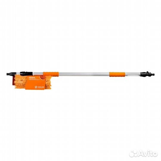 Швабра с насадкой для шланга, щеткой 25см и телеск