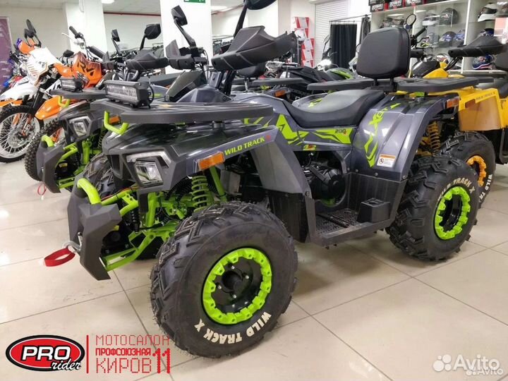 Квадроцикл Motoland 200 Wild Track X Winch лебедка