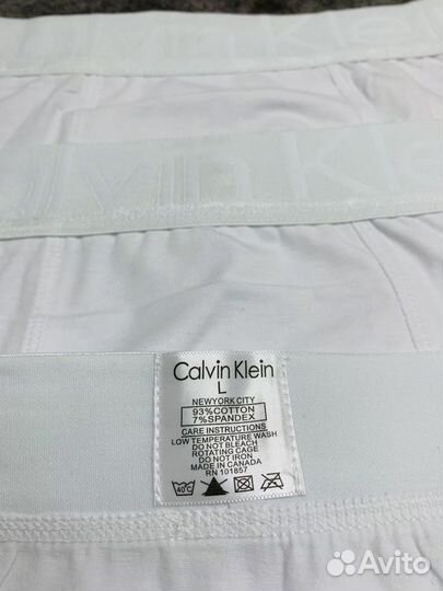 Трусы мужские белые Calvin Klein