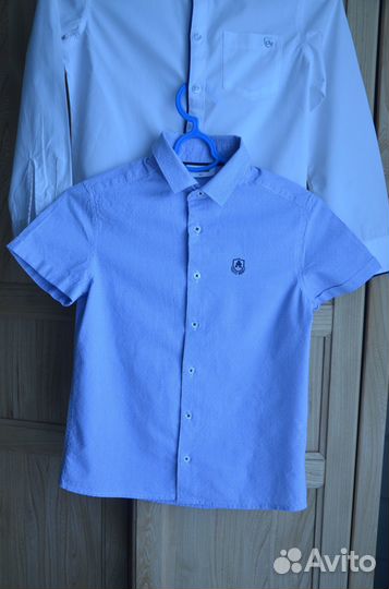 Рубашка для мальчика с коротким рукавом 134 р. хло