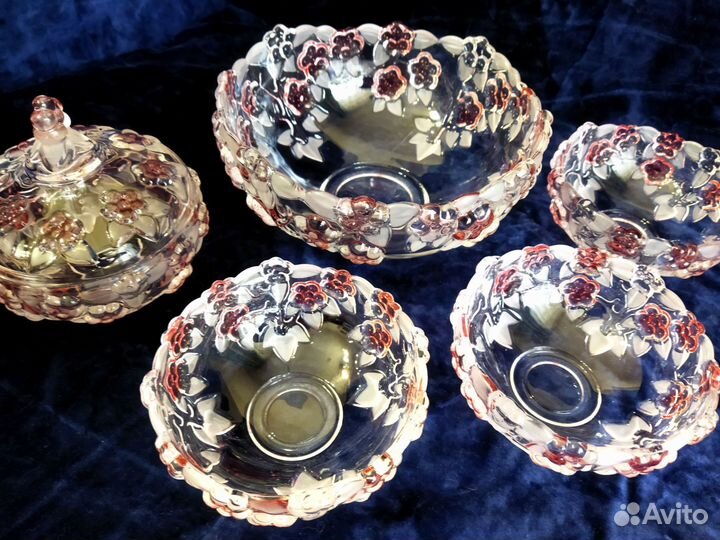 Салатник ваза конфетница блюдо Carmen Walter Glass