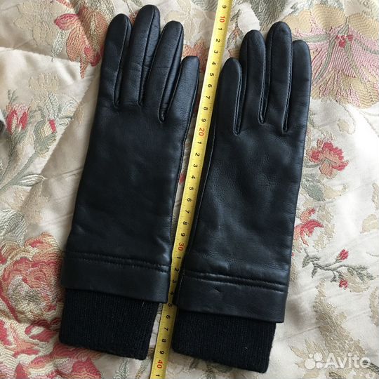 Перчатки женские кожаные утеплённые на узкую руку
