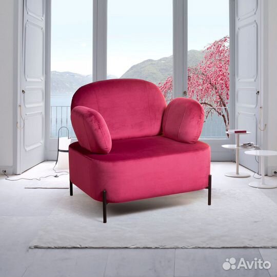 Кресло Dandy, бархат красный 16