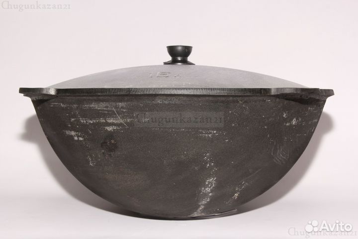 Чугунный казан 16л с крышкой
