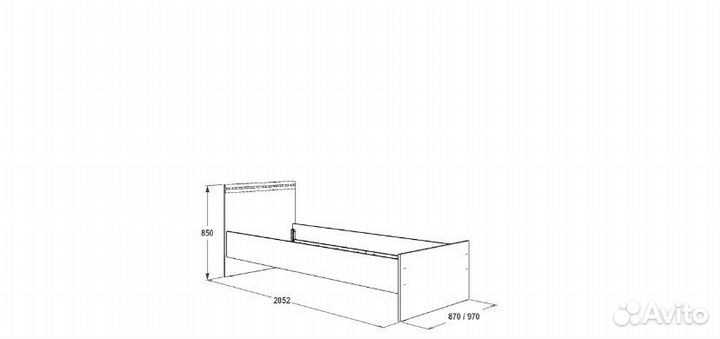 Кровать односпальная