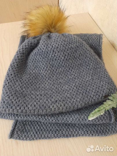 Комплект шапка и снуд женский