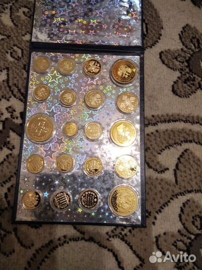 Копии царских монет в позолоте