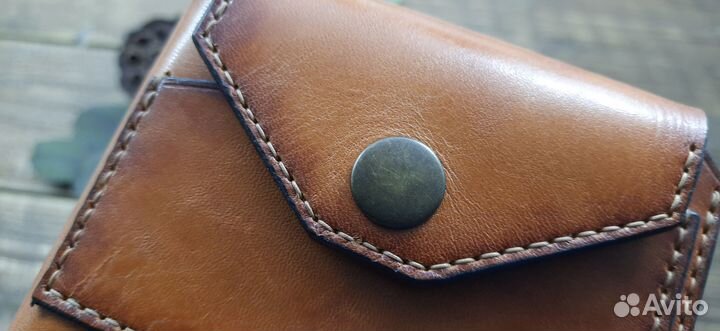 Кошелек кожаный мужской ручной работы