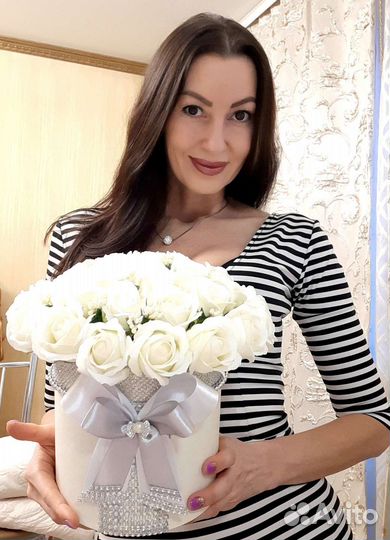 Букет из мыльных роз