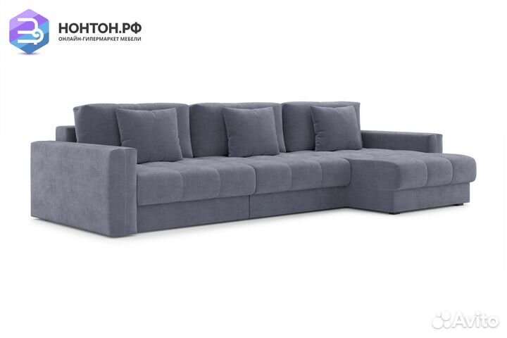 Диван угловой тик-так Монарх М2О1 темно-серый