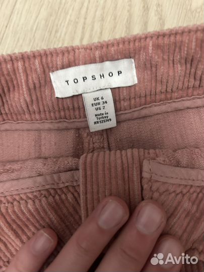 Вельветовая юбка topshop, S